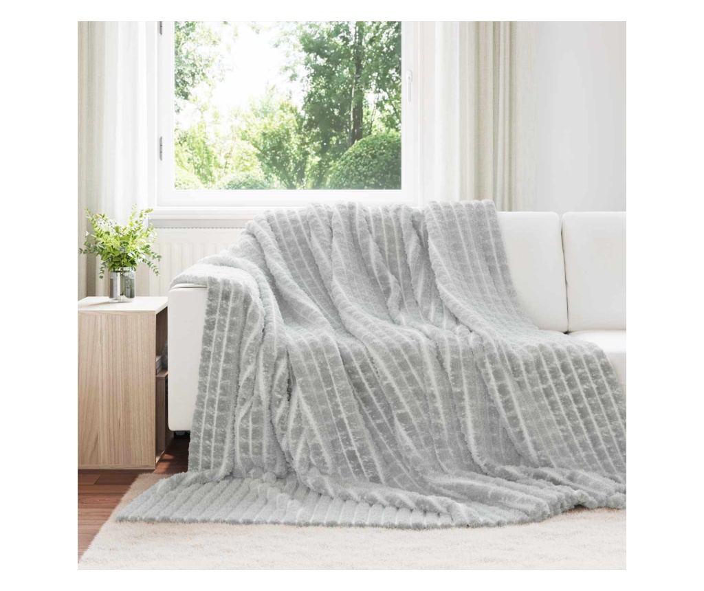 Одеала за хвърляне 6 pcs Сив 270 x 240 см Мека вълна - 2