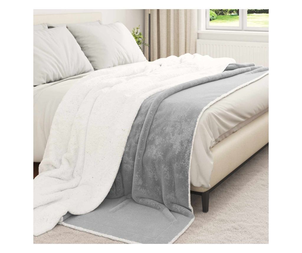 Одеяло Сив 220 x 240 cm Мека вълна - 3