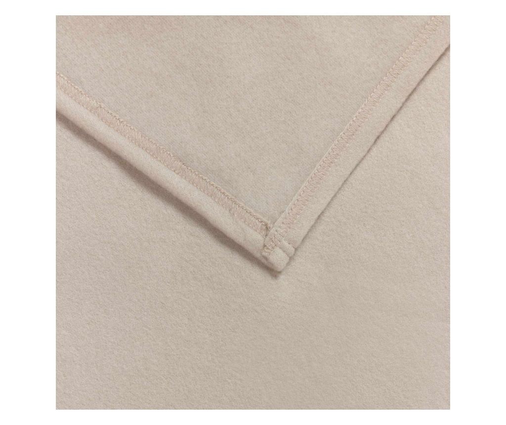 Одеяло Бежово 170 х 130 см Мека вълна - 5
