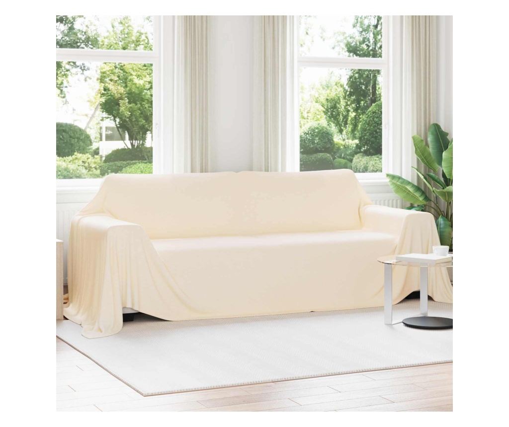 Одеала за хвърляне 6 pcs Крем 350 x 270 см Мека вълна - 2