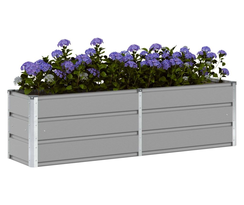 Кашпа Светлосиво 160 x 40 x 45 cm Стомана - 3