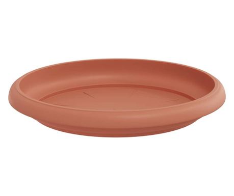 vidaXL Tavă rotundă pentru flori 24 pcs Roșu cărămidă Ø 14 x 2 cm