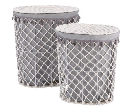 Set od 2 košare za rublje 40 x 30 x 45, 46 x 34 x 52 cm