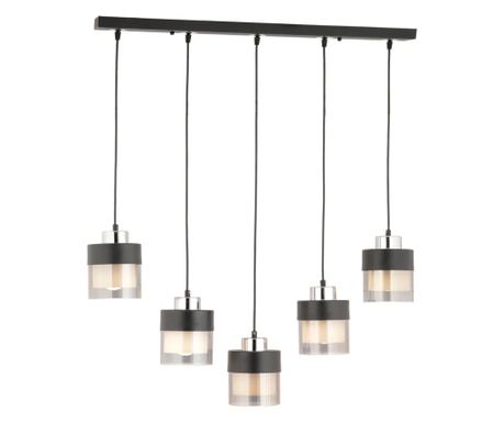Lustra HubRom, BORIS 3476-05S-CH 75x70 cm 5xE27-60W Fekete / Króm