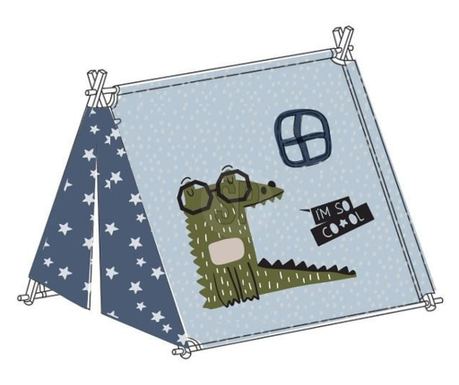 Dětský herní stan s potiskem krokodýla