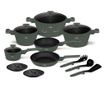 Set oale si tigai cu capace, 15 piese Green Matt Berlinger Haus BH 8208N, verde mat, antiaderente cu titan, inductie thumbnail 2