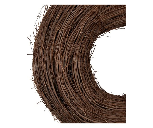 Coronita barna rattan dekoráció Ø 30x10 cm