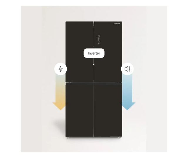 Frigider side by side No Frost, CREATE, Studio, 503 litri, negru