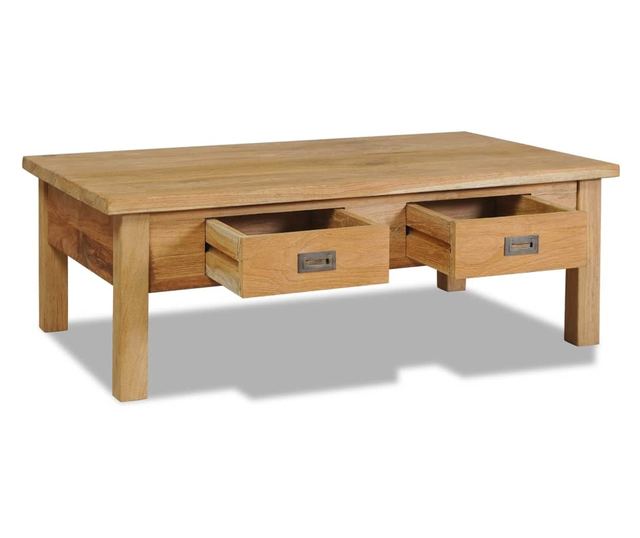 Stolić za kavu, masivno tikovo drvo, 100 x 60 x 35 cm