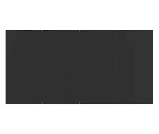 Градински комплект мебели, 5 части, Черен, Полиратан