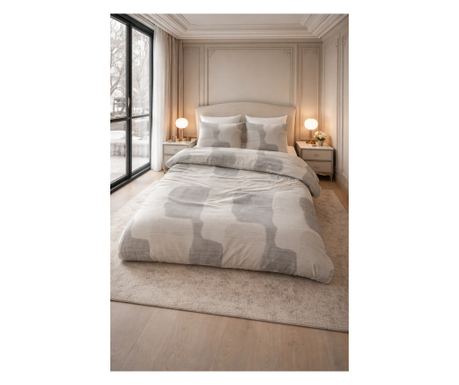 Posteljnina Sleeptime, 1x prevleka za odejo 140x200/220, 1x prevleka za vzglavnik 60x70, 100% bombaž, hipoalergena, barva Dune G