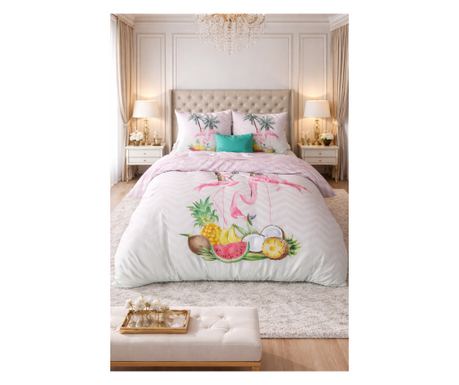 Sleeptime Ágyneműhuzat garnitúra, 1x Paplanhuzat 200x200/220, 2x Párnahuzat 60x70, 100% Mikroszálas, Hipoallergén, 90 GSM, Es Mo