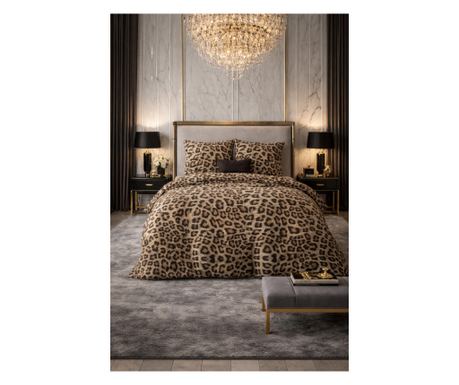 Posteljina Sleeptime Classy Deep Panther smeđa, mikrofibra, 140x200/220 cm