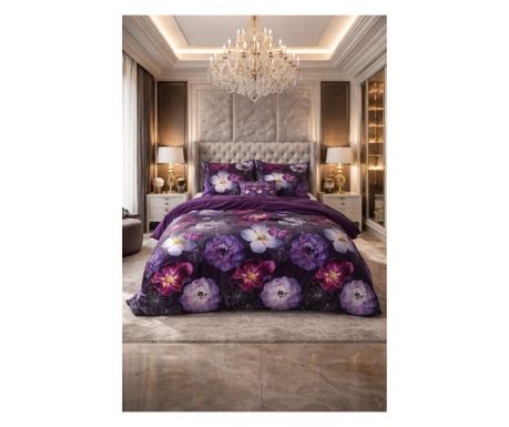 Sleeptime Elegance Magic Flower ljubičasta posteljina, 200x220 cm