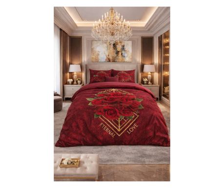 Sleeptime Essentials Eternal Love Crvena posteljina, mikrofibra, 140x200/220 cm