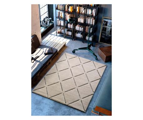 ATTICGO Covor geometric alb / negru SWANSEA 65234, 120x170 cm