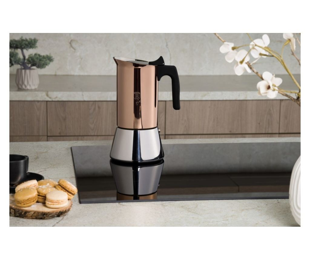 Εσπρεσιέρα ανοξείδωτη 9 φλιτζανιών Metallic Line Rose Gold Editions Berlinger Haus BH 8550 - 3