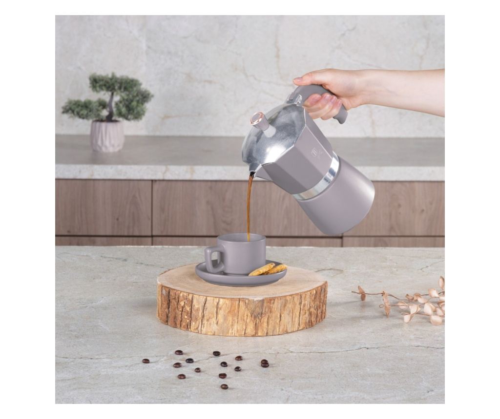 Εκφραστής 9 φλιτζανιών Taupe Berlinger Haus BH 8570, γκρι, 450 ml - 4