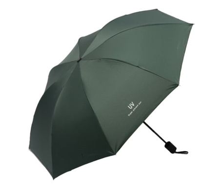 Umbrelă, Protecție UV Soare, Protecție Ploaie, Pliabilă, din Vinil și Oțel, 96 x 67 cm, Verde