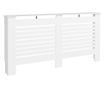 Rácsos radiátorburkolat fehér fa polccal 152x19x81 cm