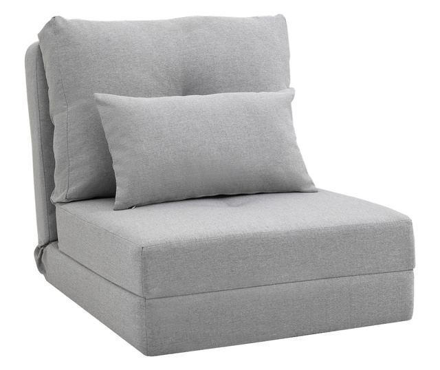 3 az 1-benátalakítható ülöhető ágy, padlószófa 2 párnával, világos szürke