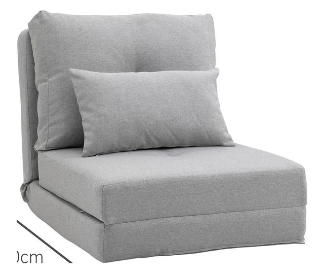 3 az 1-benátalakítható ülöhető ágy, padlószófa 2 párnával, világos szürke