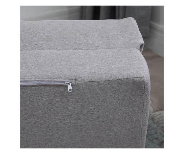 3 az 1-benátalakítható ülöhető ágy, padlószófa 2 párnával, világos szürke