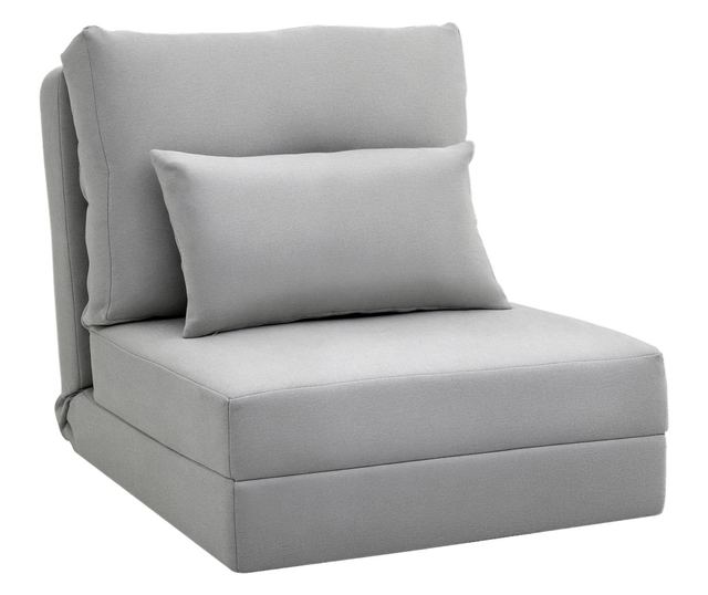 3 az 1-benátalakítható ülöhető ágy, padlószófa 2 párnával, világos szürke