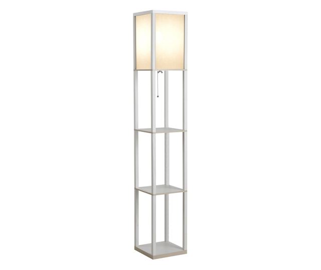 Modern Állólámpa 40W 3 integrált polccal és fehér lábkapcsolóval