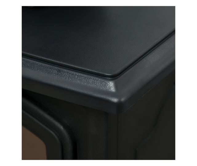 Hordozható elektromos kandalló 1000W/2000W ABS és fekete üveg