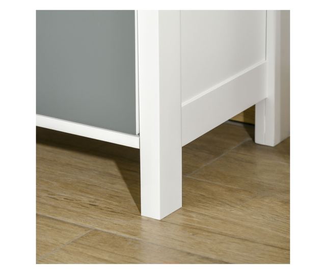 Hálószoba komód 5 színes fiókkal, fém fogantyúkkal, 45x30x95,4 cm, többszínű