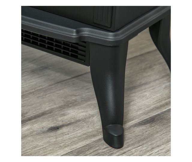 Elektromos kandalló 750/1500 W lánghatással, 15-20 m², fekete