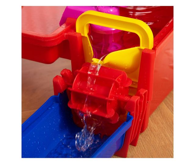 78 részes vízi játékkészlet gyerekeknek 3-6 éves korig, 123x90x7cm, kék és piros