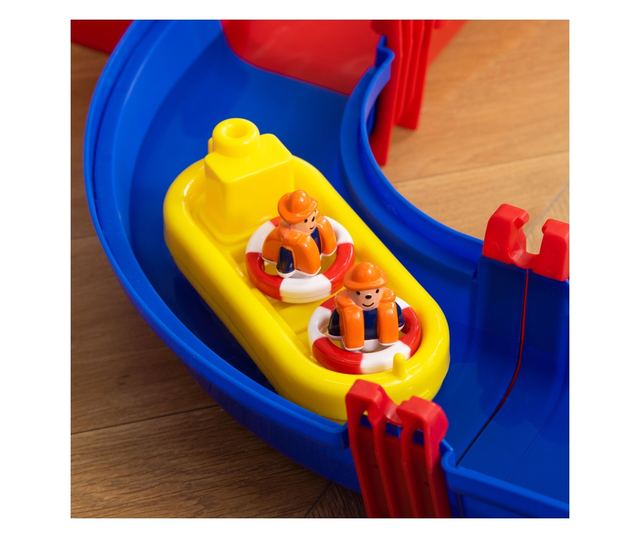 78 részes vízi játékkészlet gyerekeknek 3-6 éves korig, 123x90x7cm, kék és piros