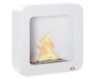 Fali bioetanol kandalló, fém, 2,5 órás égési idő, 1 literes tartállyal és 20 nm fedéssel, 48x18x48cm, fehér