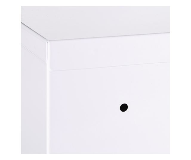 Acél gyógyszeres szekrény 3 polccal és zárral, 2 kulccsal, fehér