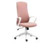 Ergonomikus és párnázott irodai szék, állítható magassággal és dőlésszöggel, 62x56x110-119,5 cm, rózsaszín