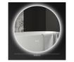 Kerek fürdőszobai LED tükör érintőkapcsolóval, 3 fényszínnel, Ø60x3,5 cm, átlátszó