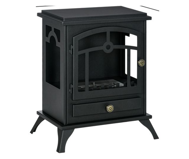 Bioetanol kandalló, bio kandalló 1,2L égővel 3 óra égési idővel, 45x28x54 cm, fekete