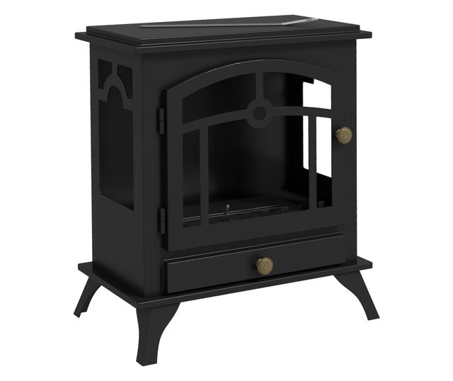 Bioetanol kandalló, bio kandalló 1,2L égővel 3 óra égési idővel, 45x28x54 cm, fekete