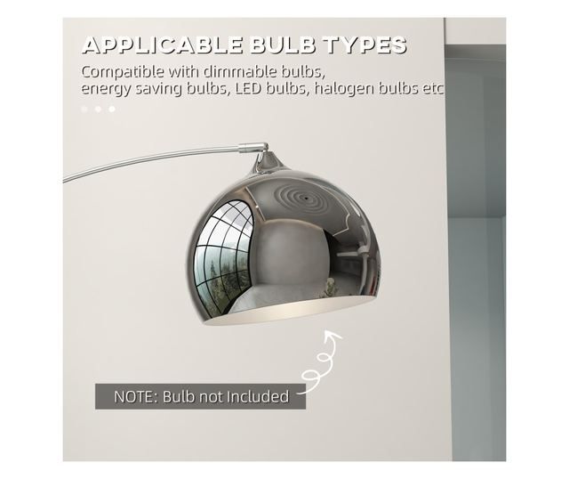 Vintage állólámpa állítható karral, lábkapcsolóval, E27 foglalattal, ezüst színben