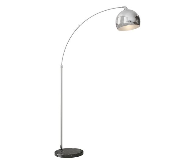 Vintage állólámpa állítható karral, lábkapcsolóval, E27 foglalattal, ezüst színben