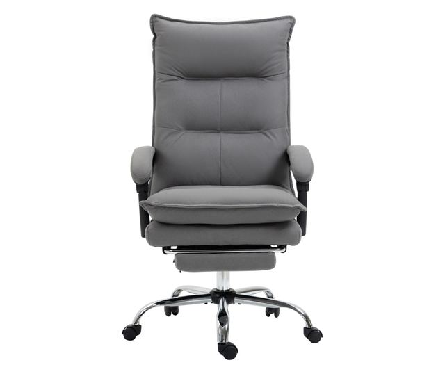 Irodai szék masszázzsal és fűtéssel, állítható magasságú, dönthető háttámla, 66x74x121,5cm, szürke