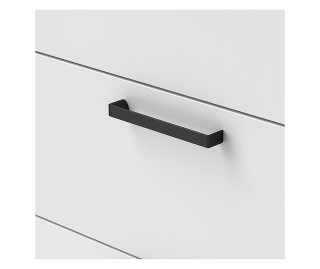 Fehér fa 5 fiókos komód, 60x40x114 cm