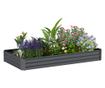 Horganyzott, nyitott aljú, magasított veteményes ágyás, 240x120x30 cm, szürke