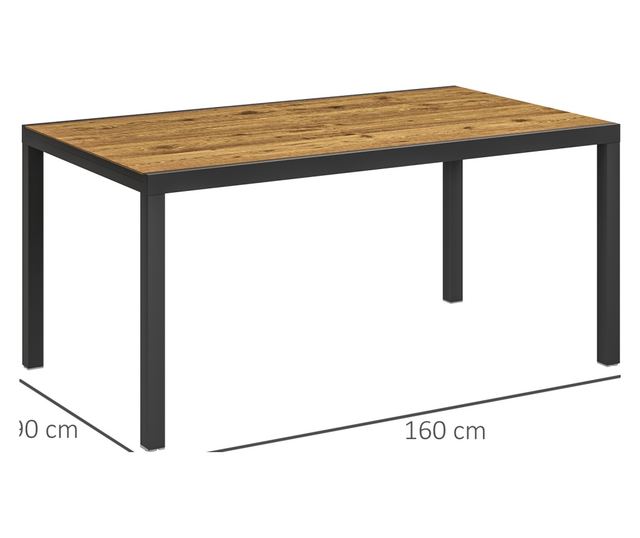 7 részes kerti étkezőgarnitúra kihúzható asztallal és 6 egymásra rakható székkel, 160/240x90x74 cm, barna