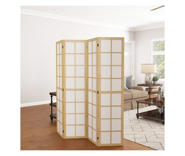 4-Panel összecsukható paraván, szabadon álló szobaelválasztó, beltéri privát paraván nappaliba, hálószobába, 160 x