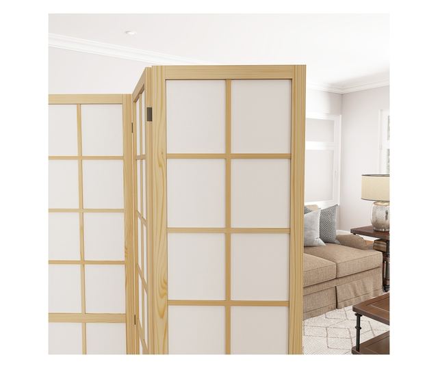 4-Panel összecsukható paraván, szabadon álló szobaelválasztó, beltéri privát paraván nappaliba, hálószobába, 160 x