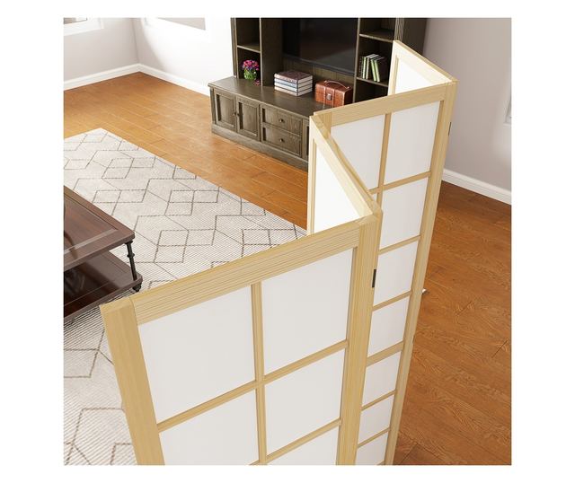 4-Panel összecsukható paraván, szabadon álló szobaelválasztó, beltéri privát paraván nappaliba, hálószobába, 160 x