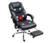 Masszázs Vibrációs Irodai Szék, Magas Háttámlával és Állítható Magassággal, 66x64x113-121 cm, Fekete
